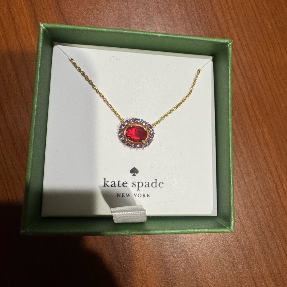 kate spade Gold and Red Pendant Necklace